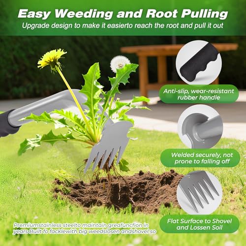 Walensee Weed Puller Tool - Durable Weeding Tool for Dandelions & Crabgrass