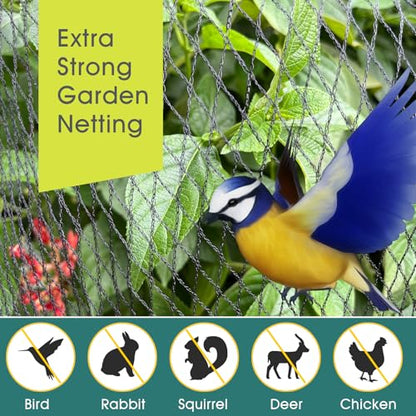 Bird Netting for Garden Protection, Anti Bird Mesh Garden Netting 13 x 16FT - size: 13 x 16.5 FT