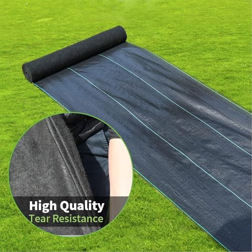 Weed Barrier Landscape Fabric 3.2oz Weed Barrier Fabric 3ft x 300ft Landscaping Fabric, Garden Weed Fabric for Gardening - size: 3.2oz-3x300ft