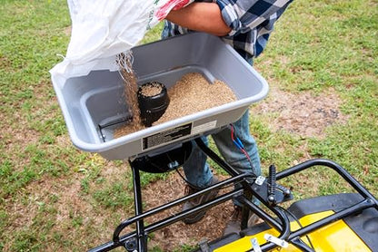 Yard Commander - 80 LB ATV/UTV Broadcast Spreader - 12-Volt Heavy Duty Motor - Salt, Seed, Fertilizer & More - Adjustable Drop Rate - Included Hopper Cover - Mounts to Front or Rear Utility Rack