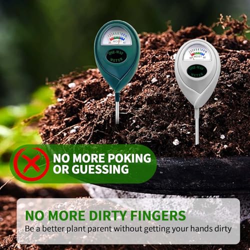 Plant Moisture Meter Soil Moisture Sensor Meter Water Monitor Hygrometer Plant Water Meter [Green + White] Soil Moisture Meter for Gardening, Farming, Plants - color: GREEN+WHITE