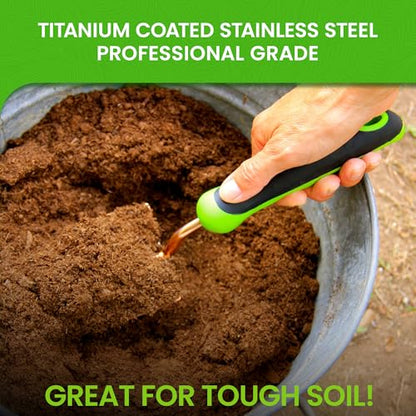 Garden Guru Super Strong Titanium Garden Trowel Hand Shovel - Rust Resistant - Ergonomic Handle - Perfect Tool for Gardening, Weeding, Transplanting and Digging in Garden Beds - size: 1 Pack, style: Titanium