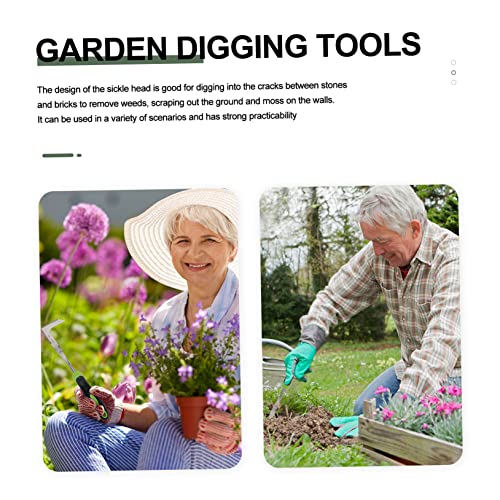 Toyvian L-Shaped Weeder Tool Manual Weed Extractor Stainless Steel