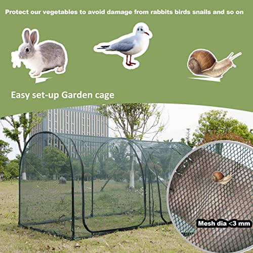 Large Tunnel 8.2'x4' Plant Netting Cover 4FT Tall Crop Cage Netting Pest Guard Cover for Vegetables Fruits Durable Gardening Net for Plant and Animal - style: 98*49*49inches Tunnel Net
