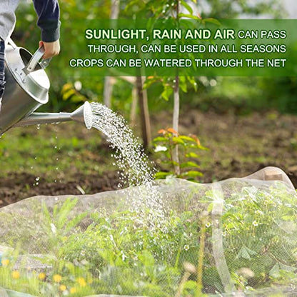 Jevrench 4 x 10 ft Garden Netting Row Cover, Ultra Fine Mesh for Plants - size: 4ft x 10ft