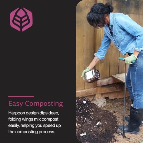 Yard Butler Aerator for Compost, Cushioned & Long Handle, ICA-36 - size: Compost Aerator