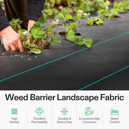 VIVOSUN Premium Weed Barrier Landscape Fabric Heavy Duty 3ftx250ft - size: 3×250FT
