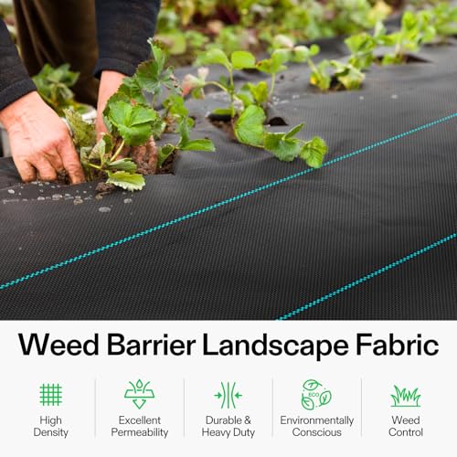 VIVOSUN Premium Weed Barrier Landscape Fabric Heavy Duty 3ftx50ft - size: 3×50FT