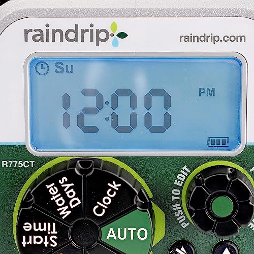 Raindrip Digital Hose-End Automatic Water Timer, Connects to Garden Faucets and Hose Bibbs, with Back-Lit LCD Screen for Drip Irrigation, Garden, Self-Watering, Grey - style: Digital