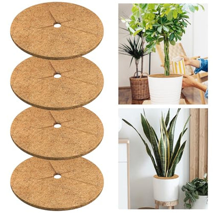 Legigo 4 Pack Coconut Fiber Mulch Ring Tree Plant Protector Mat, 18 Inch - color: 4 Pack, size: 18 Inch
