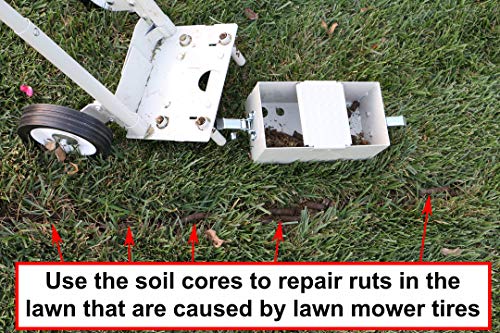 Core Lawn Aerator V4 Kit, 3.4 in Tines, Container - size: Std Length Coring Tines with Container