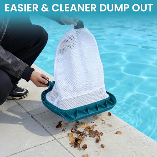 17.5" Ultra Fine Mesh Pool Net Skimmer, Deep Bag Leaf Rake (No Pole) - size: Diamond Pool Rake