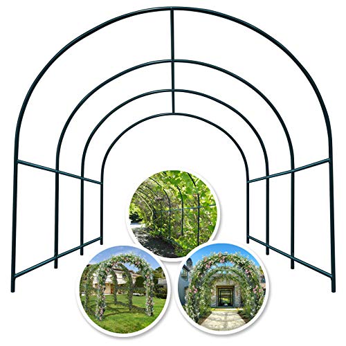 YardGrow Large Garden Support Arch Frame Climbing Plant Arch Arbor for Various Climbing Plant Roses Vines Birthday Wedding Party Decoration Pergola (9.8 x 7 x 7.2ft) - size: 9.8 x 7 x 7.2ft