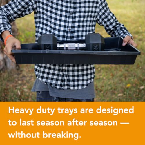 Bootstrap Farmer 1020 Trays (10-Pack), Heavy Duty No-Hole Flats for Microgreens, Fodder & Seedling Propagation - 1.8mm Thick Reusable Plastic - color: Black
