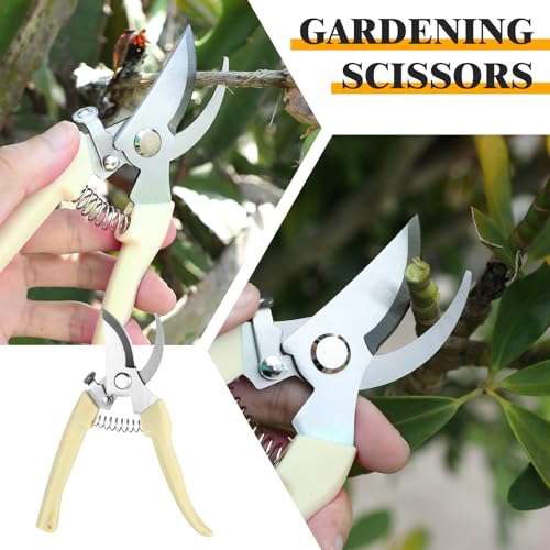 30 Pcs Beige Garden Clippers, Pruning Shears Plant Scissors Plant Cutter