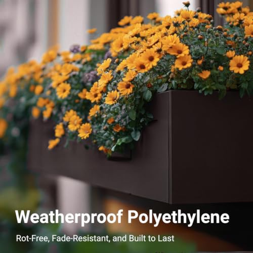 24" x 5" Paintable Flower Box for Shed Windows, 1-Pack