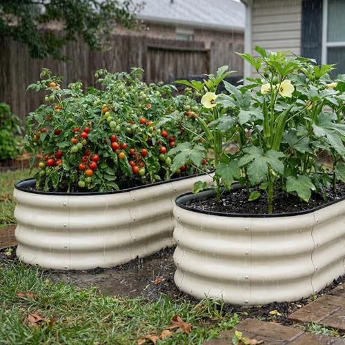 SnugNiture Raised Garden Bed Outdoor 4x2x1ft, 2 Pack - color: White