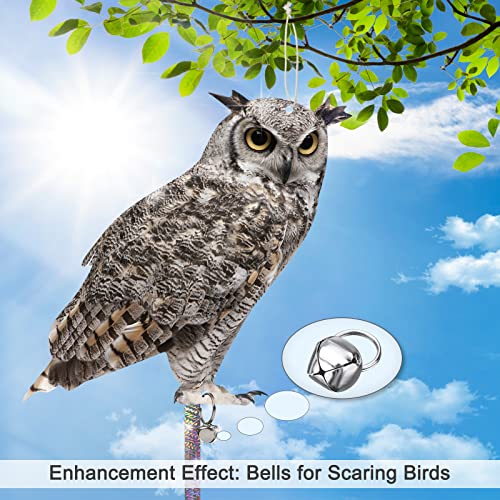 Owl to Scare Animals, 3 Pack Hanging Effective Owl Control Device to Keep Animals Pigeon Woodpecker Away from Outdoor Garden Yard - color: Grey-3