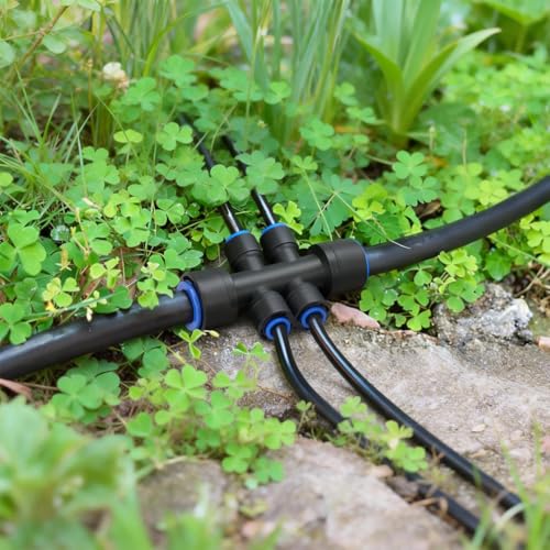 50FT 1/2"(OD) Drip Irrigation Tubing with 4 Fittings - size: 50FT 1/2”(OD) Tube