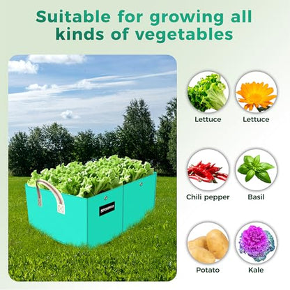 2 Pcs 4x2x1Ft 8 Grids Raised Garden Bed for Outdoor Vegetables - size: 60 gallon