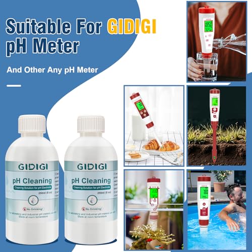 pH Cleaning Solution 250 ml x 2 and pH Electrodes Storage Solution - color: White