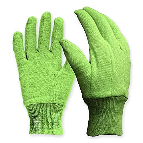 Digz Cotton Jersey Garden Gloves, Green, Medium - size: Medium (Pack of 1), style: Cotton Jersey