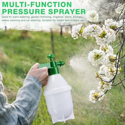 Ziliny 2 Pcs 27 oz Handheld Pump Spray Bottle Garden Mister Spray, Green - size: 27 oz