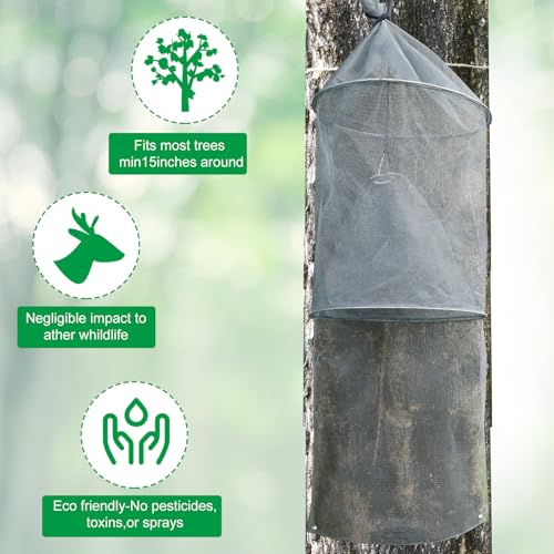 Qualirey 8 Pack Spotted Lanternfly Trap Lanternfly Killer for Tree,Grey - color: Gray
