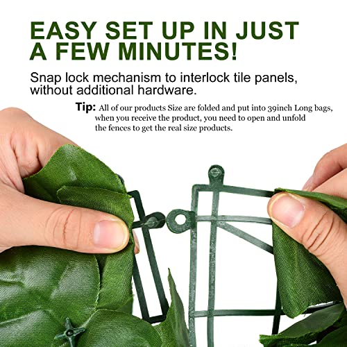 DearHouse Artificial Faux Ivy Hedge Privacy Fence Wall Screen, 177.1 * 39.3inch Leaf and Vine Decoration for Outdoor Garden Home Decor - size: 177.1* 39.3inch