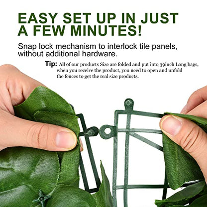 DearHouse Artificial Faux Ivy Hedge Privacy Fence Wall Screen, 177.1 * 39.3inch Leaf and Vine Decoration for Outdoor Garden Home Decor - size: 177.1* 39.3inch