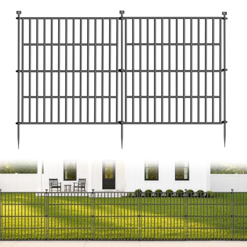 No Dig Garden Fence Outdoor for Yard, 24in (H) x 20ft(L) - size: 24 in(H) X 20 ft(L)