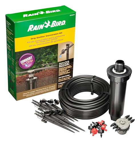 Rain Bird CNV182EMS Drip Irrigation Kit, 1/4" - size: Pack of 1, style: Convert 1800 Sprinkler to 6 Drip Emitters