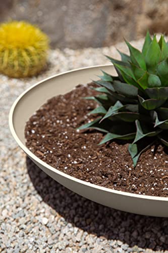 Veradek Mason Series Lane Bowl - Large Outdoor Bowl Planter - color: Sand, size: 6"H x 24"DIA