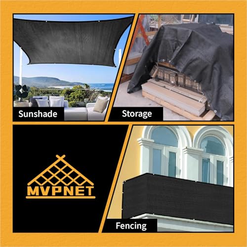 90% Sun Shade Cloth for Garden 10x12Ft UV Resistant Mesh Tarp,Black - color: Black, size: 10' x 12'-Finished Size
