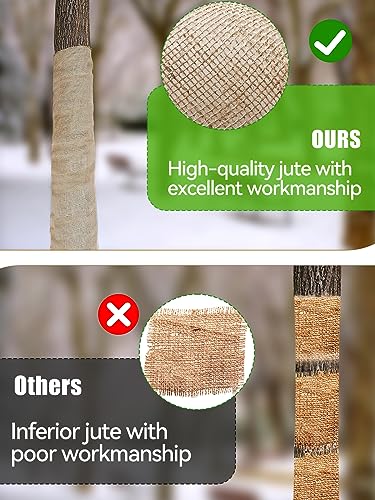 ANPHSIN 30ftx40in Natural Burlap Plant Covers Freeze Protection - size: 30ft