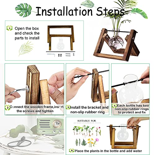 Kingbuy Plant Propagation Station Bulb Vase, 1 Bulb Vase - size: 1 Bulb Vase