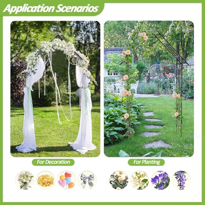 Garden Arch Trellis -48" L *98" H，Gothic Abor Trellis with Reinforced Frame - size: 48(L)*98(H)*16(W)inch-20MM