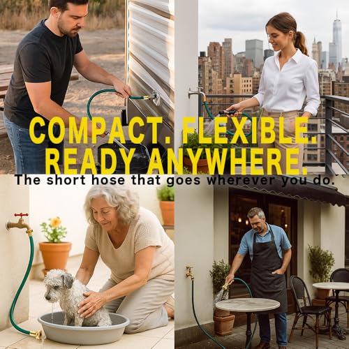 1FT 1/2-Inch PVC Leader Hose with Brass Male-to-Female Ends - size: 1