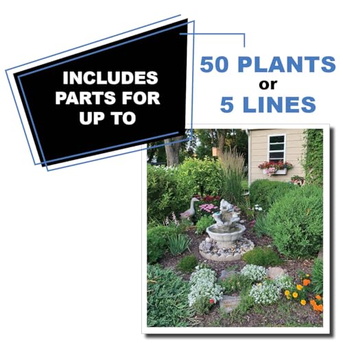 BlueBarrel™ Gravity-Fed Drip Irrigation Kit with Bubbler Emitters: No-Pressure/Low-Pressure Irrigation for Rain Barrels, Rain Tanks, & Cisterns. Made in USA