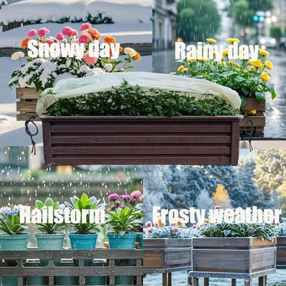 EJW Planter Cover, Plant Covers Freeze Protection,4 Pack68.8 17.7" 15.7" Planter Covers for Winter, Frost Cloths for Outdoor Plants, Raised Bed Covers for Winter. - size: 4PACK-68''17.8''15.8''