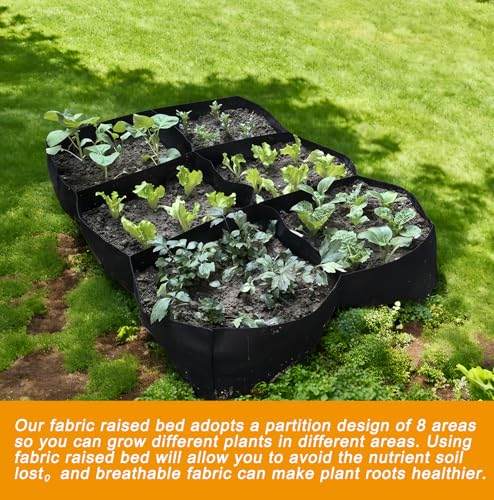 Fabric Raised Garden Bed, Grow Bags to Vegetable Herbs Flowers, 57 Gallon Fabric Plant Pots Indoor Outdoor, 4x2x1ft - size: 4x2x1ft