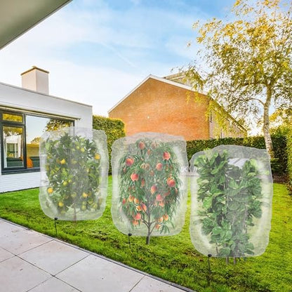 6 Pcs Insect Bird Barrier Tree Net, 3.9 x 3.2 Ft Garden Netting Plant Cover - color: 6 Pcs, size: 3.9x3.2 ft