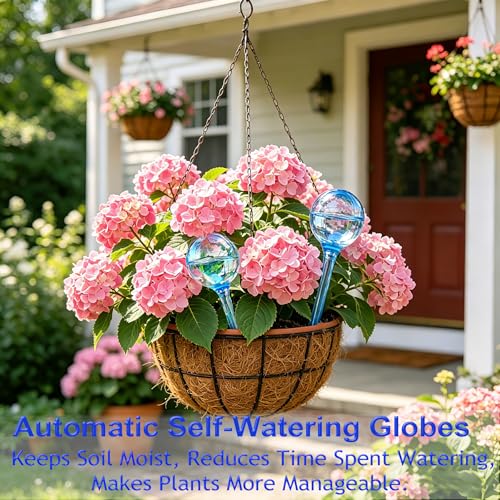 Small Plant Watering Globes, 6pcs Plastic Plant Self Watering Devices - color: G. Blue Small 6pcs