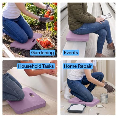 GORILLA GRIP® Extra Thick Foam Kneeling Pad for Gardening, 17.5x11 Purple - color: Purple