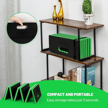 Foldable Mechanic Mat Kneeling Pad, 0.9" Extra Thick EVA Foam,Green - color: Green & Black