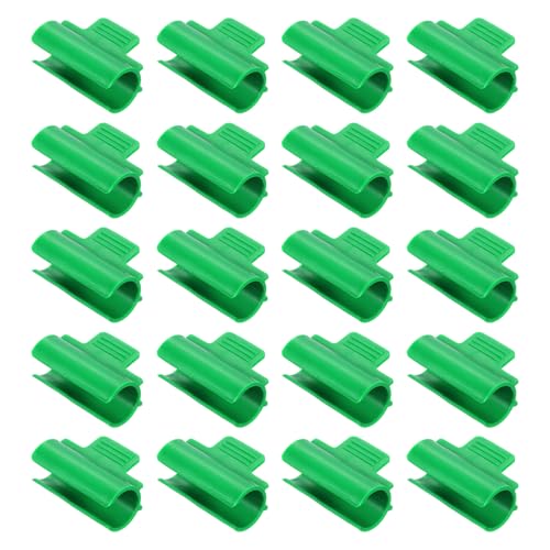 uxcell Greenhouse Clamps for 1inch PVC Pipe, 20pcs Greenhouse Film Clamps Shading Net Rod Clip Garden Hoops for Row Cover, Greenhouse Plastic Sheeting(Green) - color: Green, size: 1inch
