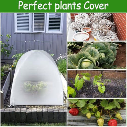 2 Pcs Winter Plant Covers with Stakes, Frost Protection Tent for Shrubs and Bushes , Waterproof, Reusable & Easy Setup , Suitable for Keeping Outdoor Plants Warm in Winter and Sun protection in summer
