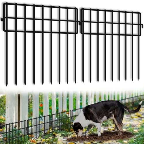 32 Panels Animal Barrier Fence No Dig, 32ft(L) X 13in(H) 1.2in Gap Rabbit Fences Ground Defense Border Small Metal Fencing, Dog Blocker Under Barriers for Garden, Flower Bed, Patio - size: 32 Panels, 32 ft(L) X 13 in(H)