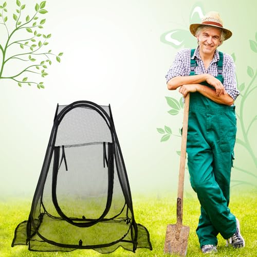 4 Pack Pop up Mesh Plant Protectors from Animals 28x 28x 34 Inch Plant Netting Pest Guard Cover Each Set with 8 Stakes and 1 Carry Bag for Protect Vegetable Fruit Flower from Bird Insect - style: Tapered
