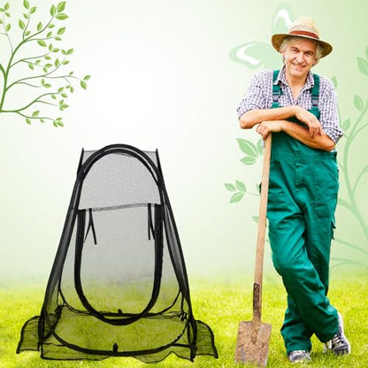 4 Pack Pop up Mesh Plant Protectors from Animals 28x 28x 34 Inch Plant Netting Pest Guard Cover Each Set with 8 Stakes and 1 Carry Bag for Protect Vegetable Fruit Flower from Bird Insect - style: Tapered